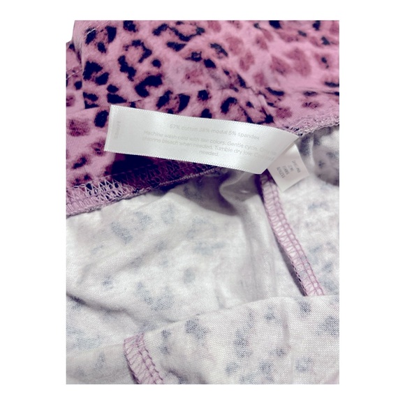 Sleep by Cacique 30/32 Purple Cheetah Print Sleep Shorts - Picture 4 of 4